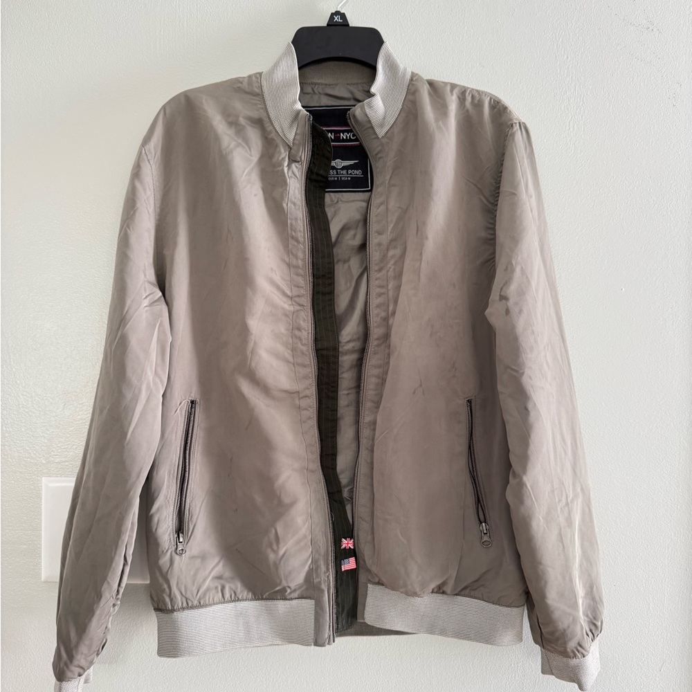 NYC Light Gray Bomber Jacket